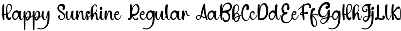 Happy Sunshine Regular font