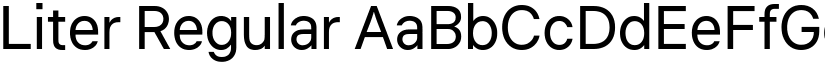 Liter Regular font