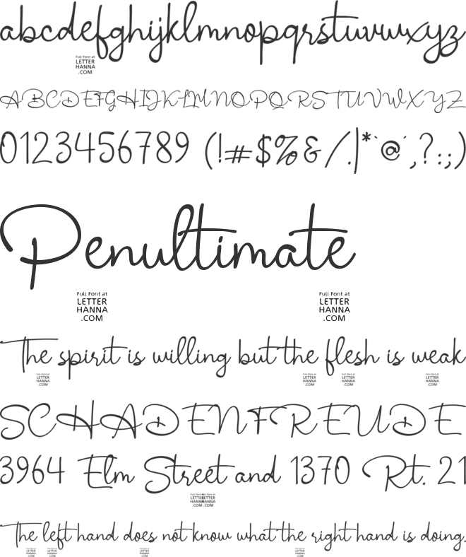 Whimsical Rosefree font preview