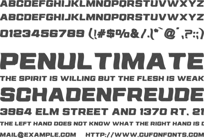 VECTORIX font preview