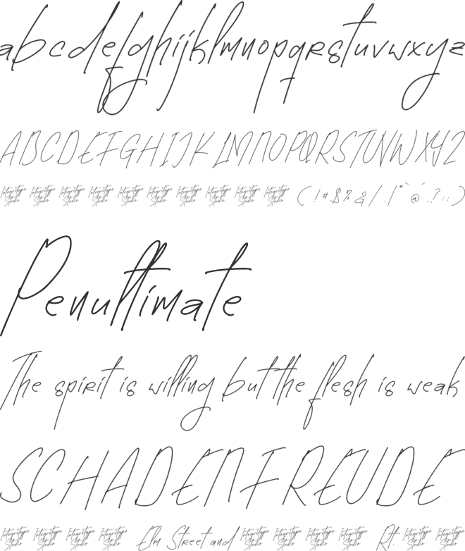 Eartharmony font preview