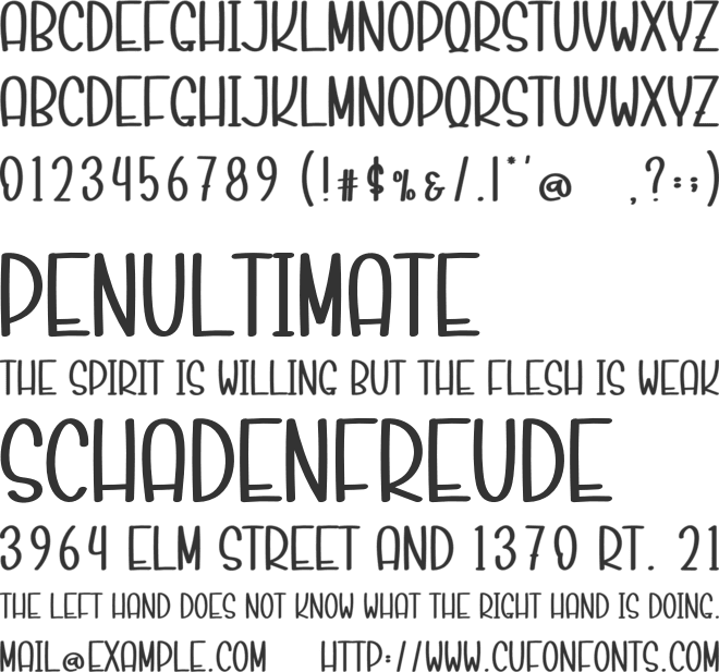 Beverage Lemonade font preview