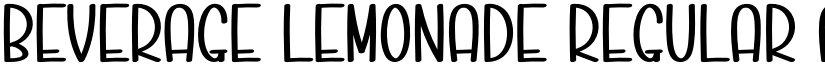 Beverage Lemonade Regular font