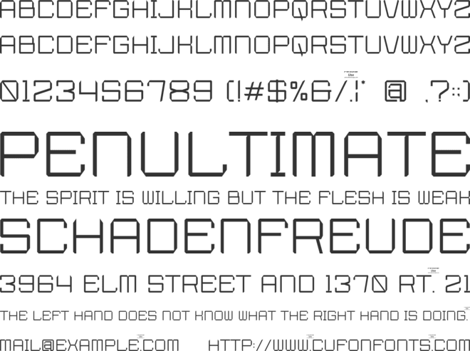 Raphson Ecology font preview