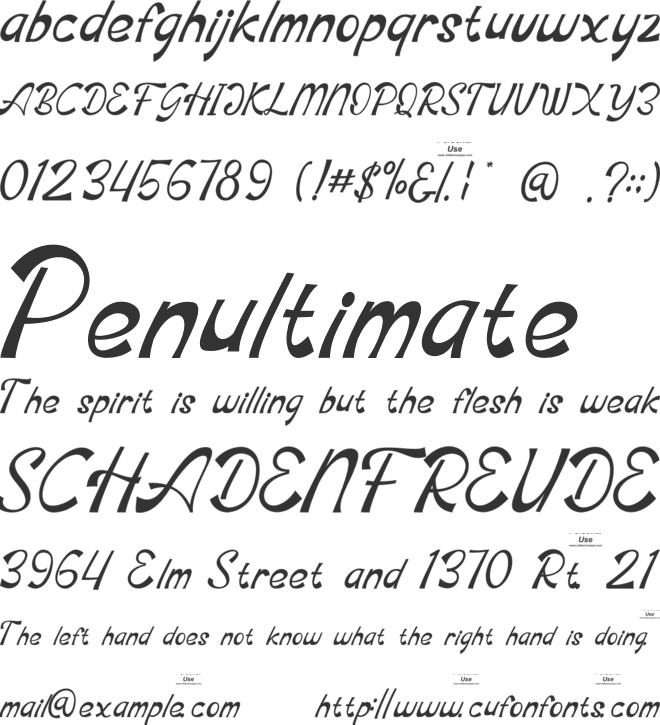 Redemps Kalidore font preview