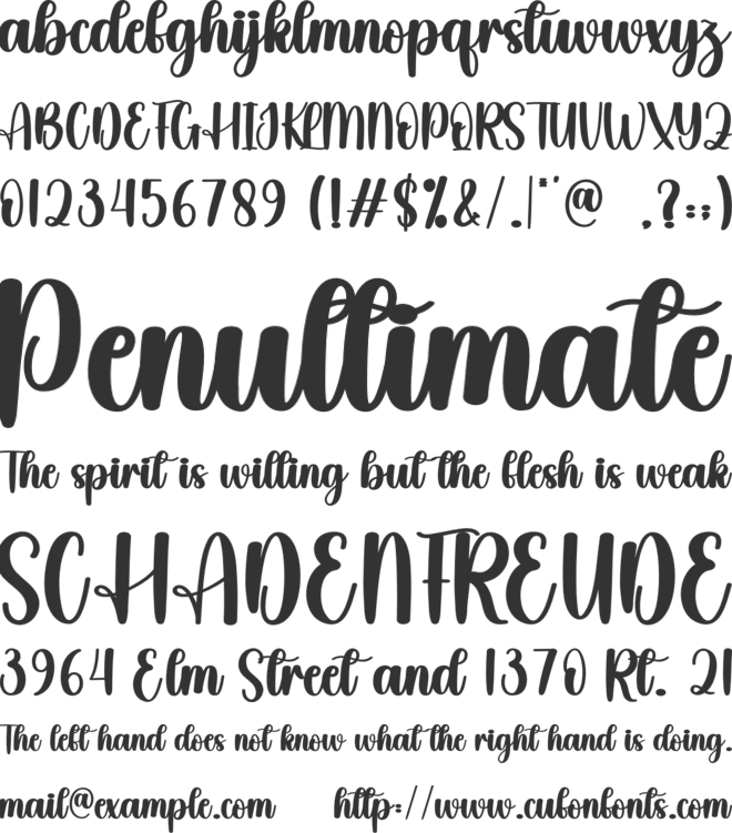 Sanctuary font preview