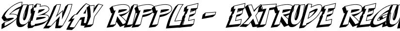 Subway Ripple - Extrude Regular font