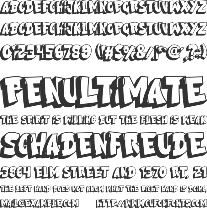 Urban Gear_Extrude font preview