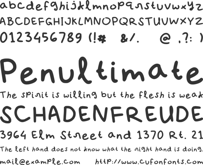 Lovenote font preview