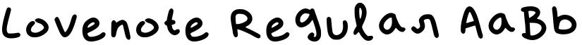 Lovenote Regular font