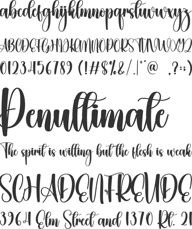 Elegantly font preview