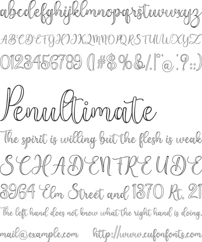 Arbetia font preview