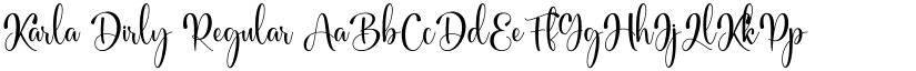 Karla Dirly Regular font