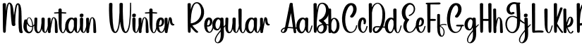 Mountain Winter Regular font