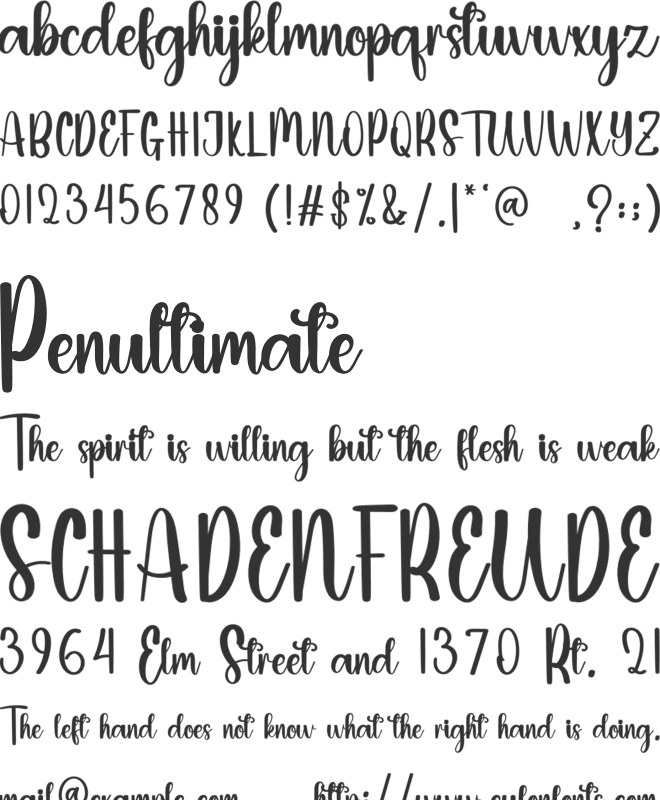 Morning Vibes font preview