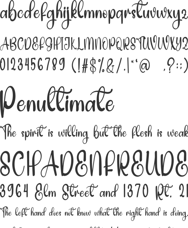 Beauty Valentine font preview