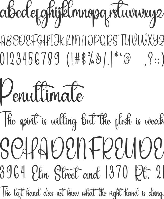 Angel Wings font preview