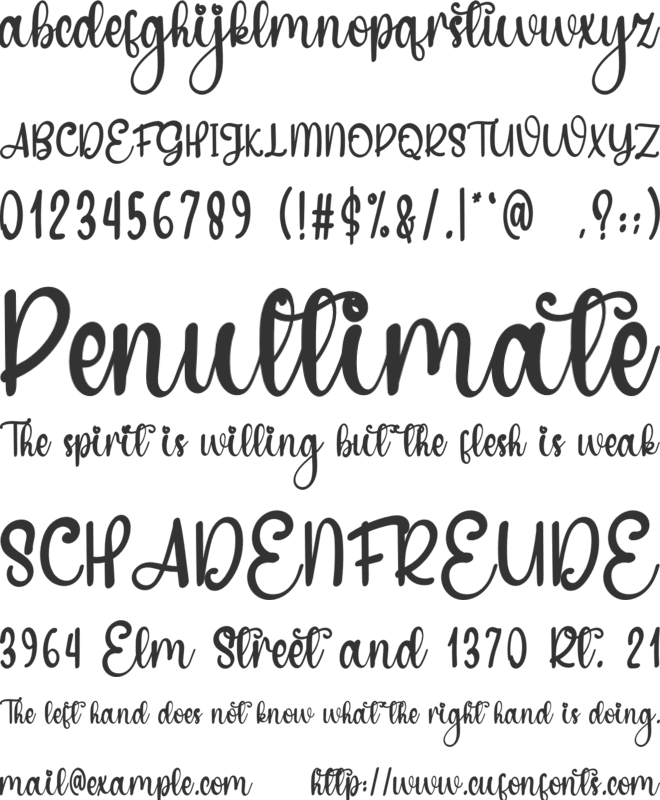 Jungles font preview
