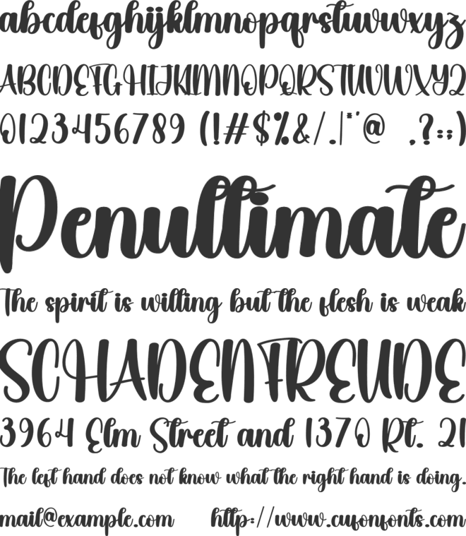 Breathing font preview