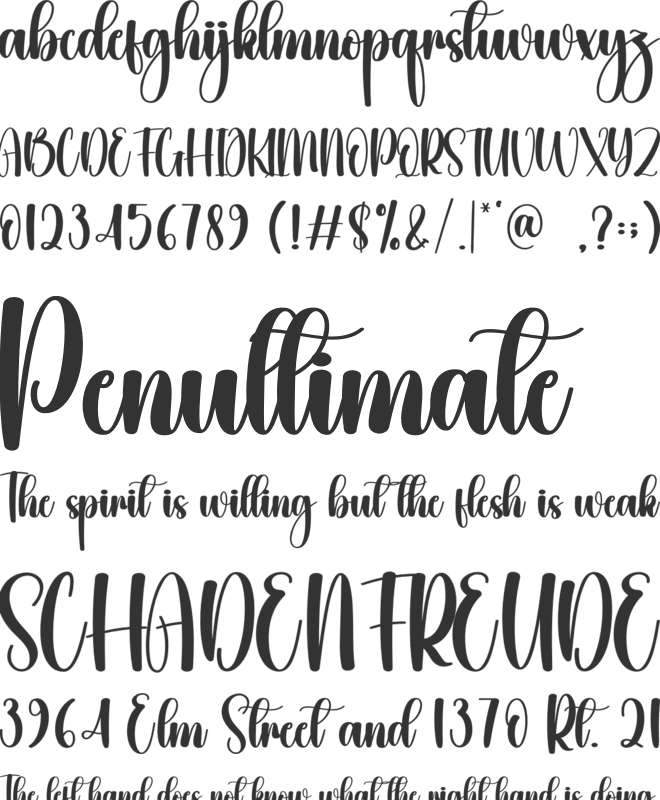Babycute font preview