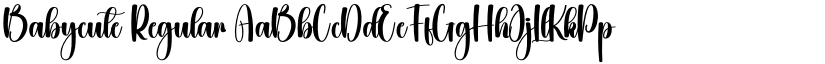 Babycute Regular font