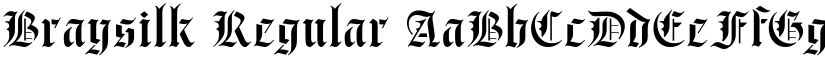 Braysilk Regular font