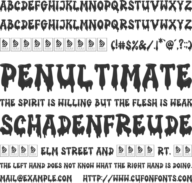 Weirdo Slimmy font preview