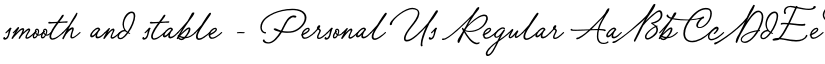 smooth and stable - Personal Us Regular font