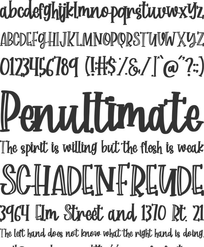 Happy Popcorn font preview