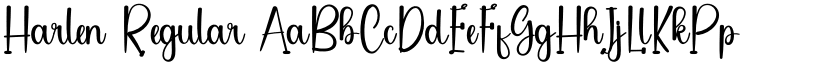 Harlen Regular font