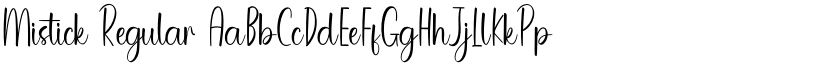 Mistick Regular font