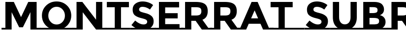 Montserrat Subrayada Bold font
