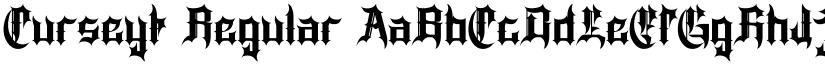 Curseyt Regular font