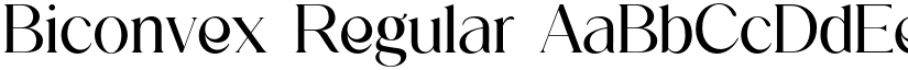 Biconvex Regular font