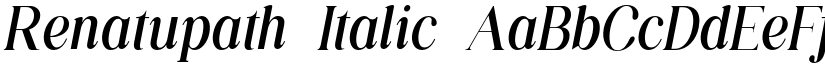 Renatupath Italic font