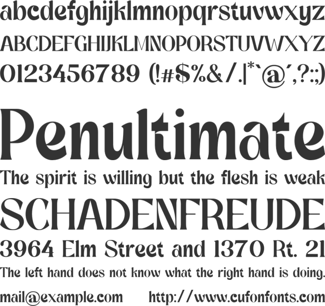 Periosea font preview