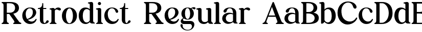 Retrodict Regular font