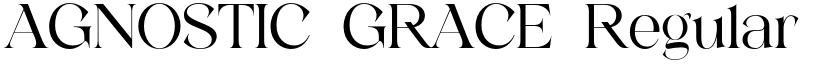 AGNOSTIC GRACE Regular font