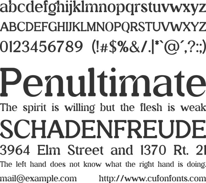 Midnight Mind font preview