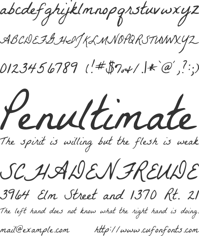 La Belle Aurore font preview