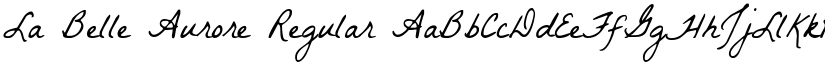 La Belle Aurore Regular font