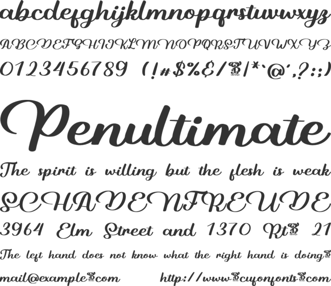Fallen Danilla font preview