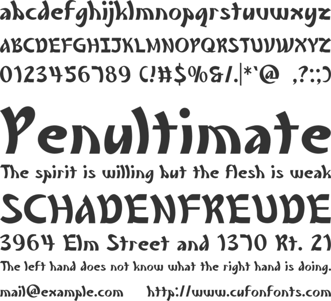 Wonky Monkey font preview