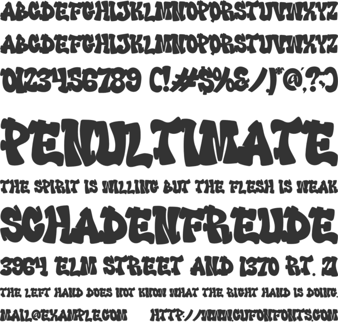 Street Shade font preview