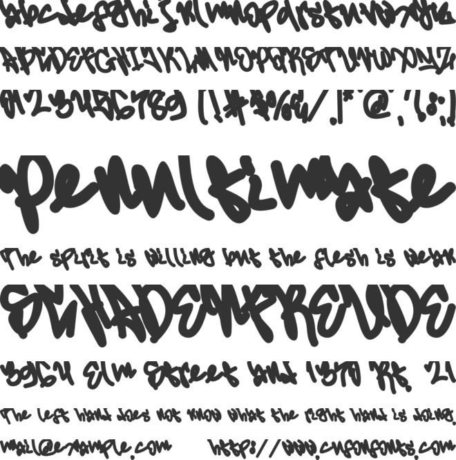 Misty Lines font preview