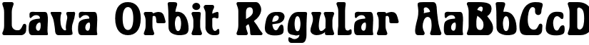 Lava Orbit Regular font