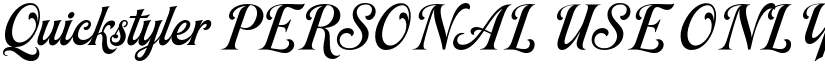 Quickstyler PERSONAL USE ONLY Regular font