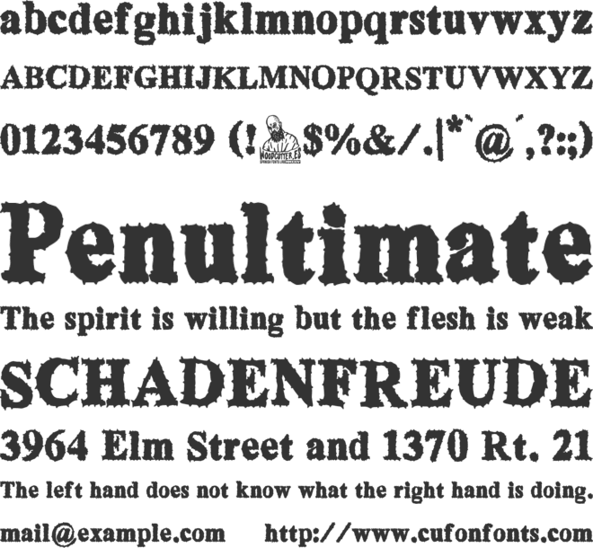 Fake Godness font preview