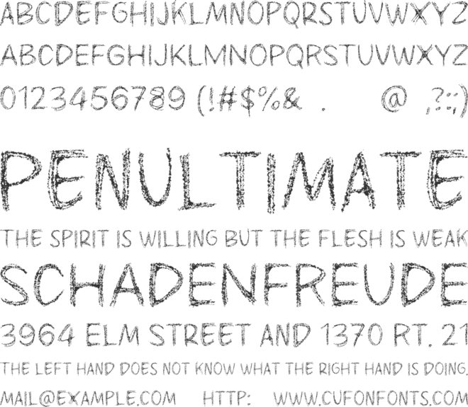 Chalk School font preview