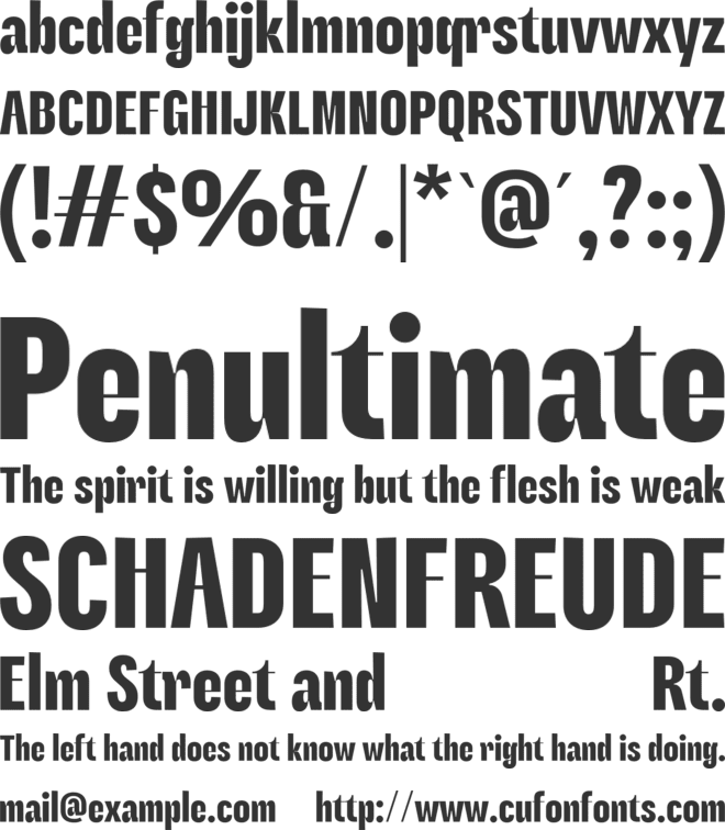 UT Milliffigh Trial font preview